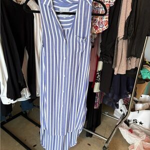 Rails Blue and White Striped Dress